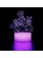 Xierdio Yatak Odası Gece Lambası 3D Çocuk Odası Dekorasyonu Başucu Masa Lambası Beyaz Crackle Dokunmatik 7 Renk Değişimi Uzaktan Kumanda Ayarı ile Yanılsama Işığı LED Teddy Bear Ya (Yurt Dışından) 2