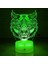 3D Kaplan Aslan Gece Işığı Lambası Illusion Gece Lambası 7 Renk Değiştirme Dokunmatik Anahtar Masa Masası Dekorasyon Lambaları Hediye Akrilik Düz Abs Taban USB Kablosu Oyuncak (Yurt Dışından) 1
