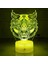 3D Kaplan Aslan Gece Işığı Lambası Illusion Gece Lambası 7 Renk Değiştirme Dokunmatik Anahtar Masa Masası Dekorasyon Lambaları Hediye Akrilik Düz Abs Taban USB Kablosu Oyuncak (Yurt Dışından) 3