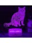 3D Kedi Gece Işığı Lambası Illusion Gece Lambası 7 Renk Değiştirme Dokunmatik Anahtar Masa Masa Dekorasyon Lambaları Hediye Akrilik Düz Abs Taban USB Kablosu Oyuncak (Yurt Dışından) 2