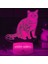 3D Kedi Gece Işığı Lambası Illusion Gece Lambası 7 Renk Değiştirme Dokunmatik Anahtar Masa Masa Dekorasyon Lambaları Hediye Akrilik Düz Abs Taban USB Kablosu Oyuncak (Yurt Dışından) 3