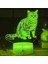 3D Kedi Gece Işığı Lambası Illusion Gece Lambası 7 Renk Değiştirme Dokunmatik Anahtar Masa Masa Dekorasyon Lambaları Hediye Akrilik Düz Abs Taban USB Kablosu Oyuncak (Yurt Dışından) 4