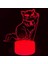 3D Kedi Gece Işığı Lambası Illusion Gece Lambası 7 Renk Değiştirme Dokunmatik Anahtar Masa Masa Dekorasyon Lambaları Hediye Akrilik Düz Abs Taban USB Kablosu Oyuncak (Yurt Dışından) 2