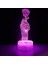 3D Gül Çiçek Gece Lambası LED Lamba Illusion 7 Renk Değiştirme Dokunmatik Anahtar Masa Masa Dekorasyon Lambaları Doğum Günü Hediyesi Akrilik Taban USB Kablosu Oyuncak (Yurt Dışından) 4