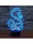 3D Illusion Masa Lambası Gece Lambası Soyut Hayvan Ejderha LED Nightlight Başucu Lambası 16 Renk Değişimi, Akıllı Dokunmatik Düğme ve Uzaktan Kumanda, Kızlar Çocuklar Çocuklar Erke (Yurt Dışından) 1