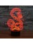 3D Illusion Masa Lambası Gece Lambası Soyut Hayvan Ejderha LED Nightlight Başucu Lambası 16 Renk Değişimi, Akıllı Dokunmatik Düğme ve Uzaktan Kumanda, Kızlar Çocuklar Çocuklar Erke (Yurt Dışından) 4