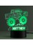 Monster Truck Çok Renkli LED Gece Lambası, Akrilik Tasarım Ekleme Üzerine Özel Ad Lazer Oymalı | Temel Projeler 7 Rgb Renk | USB Güç Kablosu Içerir, 5,5x8,5 (Yurt Dışından) 1