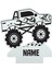 Monster Truck Çok Renkli LED Gece Lambası, Akrilik Tasarım Ekleme Üzerine Özel Ad Lazer Oymalı | Temel Projeler 7 Rgb Renk | USB Güç Kablosu Içerir, 5,5x8,5 (Yurt Dışından) 3