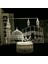 3D Müslüman Allah Islam LED Gece Işığı Lambası Illusion Gece Lambası 16 Renk Değiştirme Masa Masası Dekorasyon Lambaları Hediye Akrilik Düz Abs Taban USB Kablosu Oyuncak (Yurt Dışından) 2