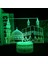 3D Müslüman Allah Islam LED Gece Işığı Lambası Illusion Gece Lambası 16 Renk Değiştirme Masa Masası Dekorasyon Lambaları Hediye Akrilik Düz Abs Taban USB Kablosu Oyuncak (Yurt Dışından) 4