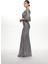 37367 Otoban Payet Elbise - Gri 4