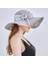 Eva Flodable Brim Brim Bowknot Dantel Beach Güneş Şapkası - Gri (Yurt Dışından) 2