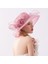 Eva Organza Çiçeği Katlanabilir Büyük Kötü Plaj Güneş Şapkası - Pembe (Yurt Dışından) 3