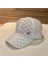Eva Çember M Mektup Rhinestone Içi Boş Dantel Beyzbol Paketli Şapka - Beyaz (Yurt Dışından) 2