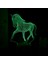 Magical 3D Lamba Horse Night Lights, 3D Illusion Dokunmatik ve Uzaktan Kumandalı 16 Renk Masa Lambası, Doğum Günü Dekorasyonu Sevgililer Günü Noel Hediyesi At Oyuncağı (Ufo Beyaz T (Yurt Dışından) 1