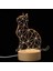 LED Masa Lambası 3D Illusion Gece Işıkları LED Kedi Şekilli Illusion Lambası Sevimli Neon Gece Işıkları Çocuklar Yatak Odası Oturma Odası Fotoğrafçılığı Için Başucu Atmosfer Işığı (Yurt Dışından) 4