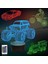 Canavar Kamyon Hediyeleri, Araba, Çocuklar Için Dirt Bike 3D Gece Lambası (4 Model), Uzaktan Kumandalı ve 16 Renk Değiştirme ve Kısılabilir Fonksiyon ve Hediye Paketi, Erkek Kız Ço (Yurt Dışından) 1