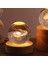Ahşap Tabanlı 3D Gezegenler Kristal Top Şarj Edilebilir Kristal Top Gece Lambası 3D Oyulmuş Galaksi Top Lambası Parlayan Kristal Küre Çocuklar Için Taşınabilir Kristal Başucu Gece (Yurt Dışından) 3