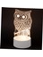 3 Adet 3D Gece Lambası Bebek Için Gece Lambası 3D Gece Lambası Çocuk Odası Için Gece Lambası Pille Çalışan Gece Lambası LED Modelleme Işığı Baykuş Dekoru 3D Illüzyon Lambası 3D Gec (Yurt Dışından) 1
