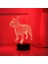 Bebek Gece Lambası 3D LED Masa Lambası Fransız Sevimli Köpek Yavrusu Akrilik Gece Lambası Renkli Değişen Dokunmatik Anahtar Masası Gece Lambası Ev Yatak Odası Dekoru- Pilsiz (Frans (Yurt Dışından) 4