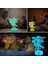3D Lamba Gece Lambası Çocuklar Için 3D Illüzyon Lambası, Uzaktan Kumanda ile Değişen 16 Renk, Erkek Kız Çocuklar Için Noel Tatili Doğum Günü Hediyesi Olarak Çocuk Odası Dekoru (Dra (Yurt Dışından) 4