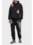 % 100 Pamuk Relaxed Fit Kanguru Cepli Kapüşonlu Sweat Erkek Sweat 50494559 001 3
