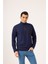 Lacivert Erkek Regular Fit Dik Yaka Sweatshirt 2