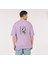 Cosmos Uzay Sırt Oversize T-Shirt Lila 2