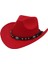 Kova Şapka Pamuk Yetişkin Katı Şapka Karşı Hip Hop Havzası Şapka 56cm Kovboy Şapka Kırmızı (Yurt Dışından) 1