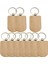10pcs Zincir Dıy Anahtar Etiketleri Anahtar Halkaları Ahşap Dilimler Bitmemiş Stil C 36x51mm (Yurt Dışından) 2