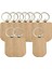 10pcs Zincir Dıy Anahtar Etiketleri Anahtar Halkaları Ahşap Dilimler Bitmemiş Stil C 36x51mm (Yurt Dışından) 3
