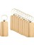 10pcs Zinciri Dıy Anahtar Etiketleri Anahtar Halkalar Ahşap Dilimler Bitmemiş Stil E 34x65mm (Yurt Dışından) 2