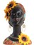 Yenilik Afrikalı Kadın Baş Heykeli, Lady Figurine Light Lüks Kadın Sanat (Yurt Dışından) 1