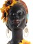 Yenilik Afrikalı Kadın Baş Heykeli, Lady Figurine Light Lüks Kadın Sanat (Yurt Dışından) 2