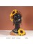 Yenilik Afrikalı Kadın Baş Heykeli, Lady Figurine Light Lüks Kadın Sanat (Yurt Dışından) 4
