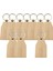 10pcs Zinciri Dıy Anahtar Etiketleri Anahtar Halkalar Ahşap Dilimler Bitmemiş Stil F 38x61mm (Yurt Dışından) 2