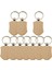 10pcs Zinciri Dıy Anahtar Etiketleri Anahtar Halkalar Ahşap Dilimler Bitmemiş Stil B 32x43mm (Yurt Dışından) 2
