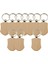 10pcs Zinciri Dıy Anahtar Etiketleri Anahtar Halkalar Ahşap Dilimler Bitmemiş Stil B 32x43mm (Yurt Dışından) 3
