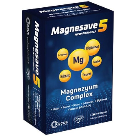 Focus Pharma Magnesave5 Magnezyum Complex 60 Kapsül Yetişkinler İçin Kullanım Amacı
