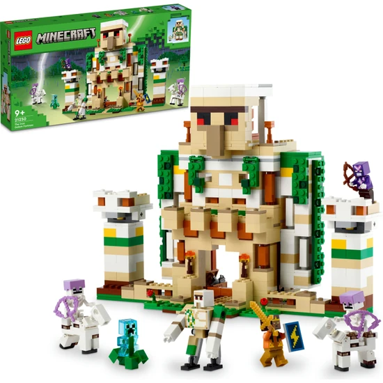 LEGO® Minecraft® Demir Golemi Kalesi 21250 - 9 Yaş ve Üzeri Macera Oyunları Seven Çocuklar Içinçok Yönlü Bir Kale ve Dev Bir Golem Içeren Yaratıcı Oyuncak Yapım Seti (868 Parça)