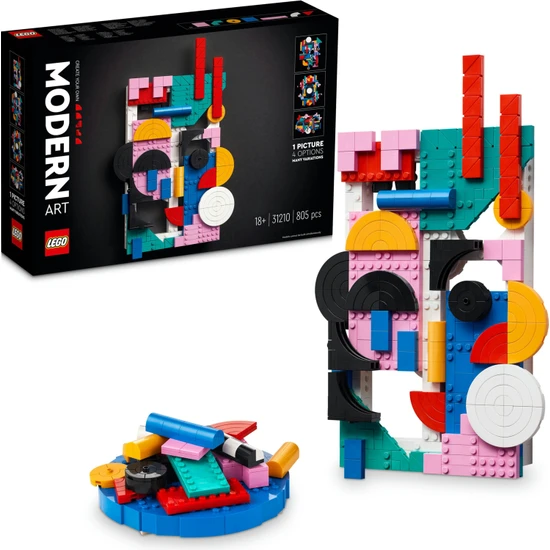 LEGO® Art Modern Sanat 31210 - Sanatsever Yetişkinler Için Soyut Duvar Tablosu Içeren Koleksiyonluk ve Sergilenebilir Yaratıcı Oyuncak Model Yapım Seti (805 Parça)