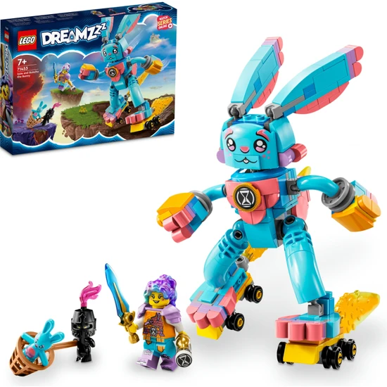 LEGO® DreamZzz# Izzie ve Tavşan Bunchu 71453 - 7 Yaş ve Üzeri Çocukların 2 Farklı Tavşan  Bunchu  Inşa Edilebileceği Yaratıcı Oyuncak Yapım Seti (259 Parça)