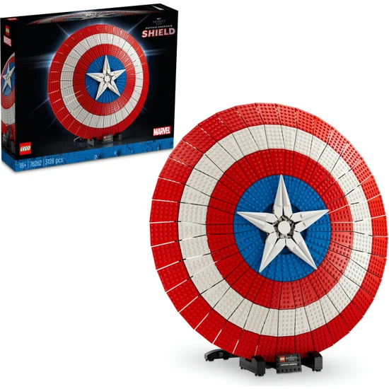 LEGO® Marvel Kaptan Amerika’nın Kalkanı 76262 - Yetişkinler için Koleksiyonluk Yaratıcı Model Yapım Seti (3128 Parça)