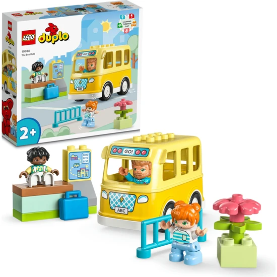 LEGO® Duplo® Kasabası Otobüs Yolculuğu 10988 - 2 Yaş ve Üzeri Küçük Çocuklar Için Eğitici ve Yaratıcı Oyuncak Yapım Seti (16 Parça)