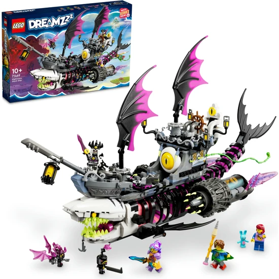 LEGO® Dreamzzz# Kabus Köpek Balığı Gemisi 71469 - 10 Yaş ve Üzeri Macera Sever Çocukların 2 Farklı Şekilde Inşa Edebileceği Yaratıcı Oyuncak Yapım Seti (1389 Parça)