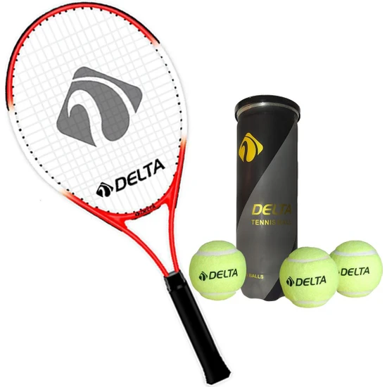 Delta Max Joys 21 İnç Çocuk Tenis Raketi + Çantası + Vakumlu Tüpte 3 Adet Tenis Maç Topu Seti