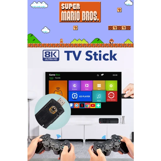 Arcade Retro Oyun Konsolu 8K 10.000 Oyunlu Hd Mini Tv Android