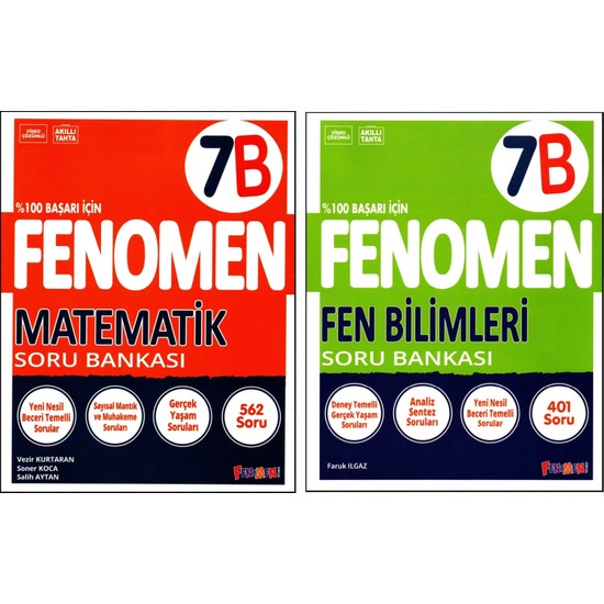 Fenomen Yayıncılık Fenomen 7. Sınıf Matematik (B)+Fen Kitabı