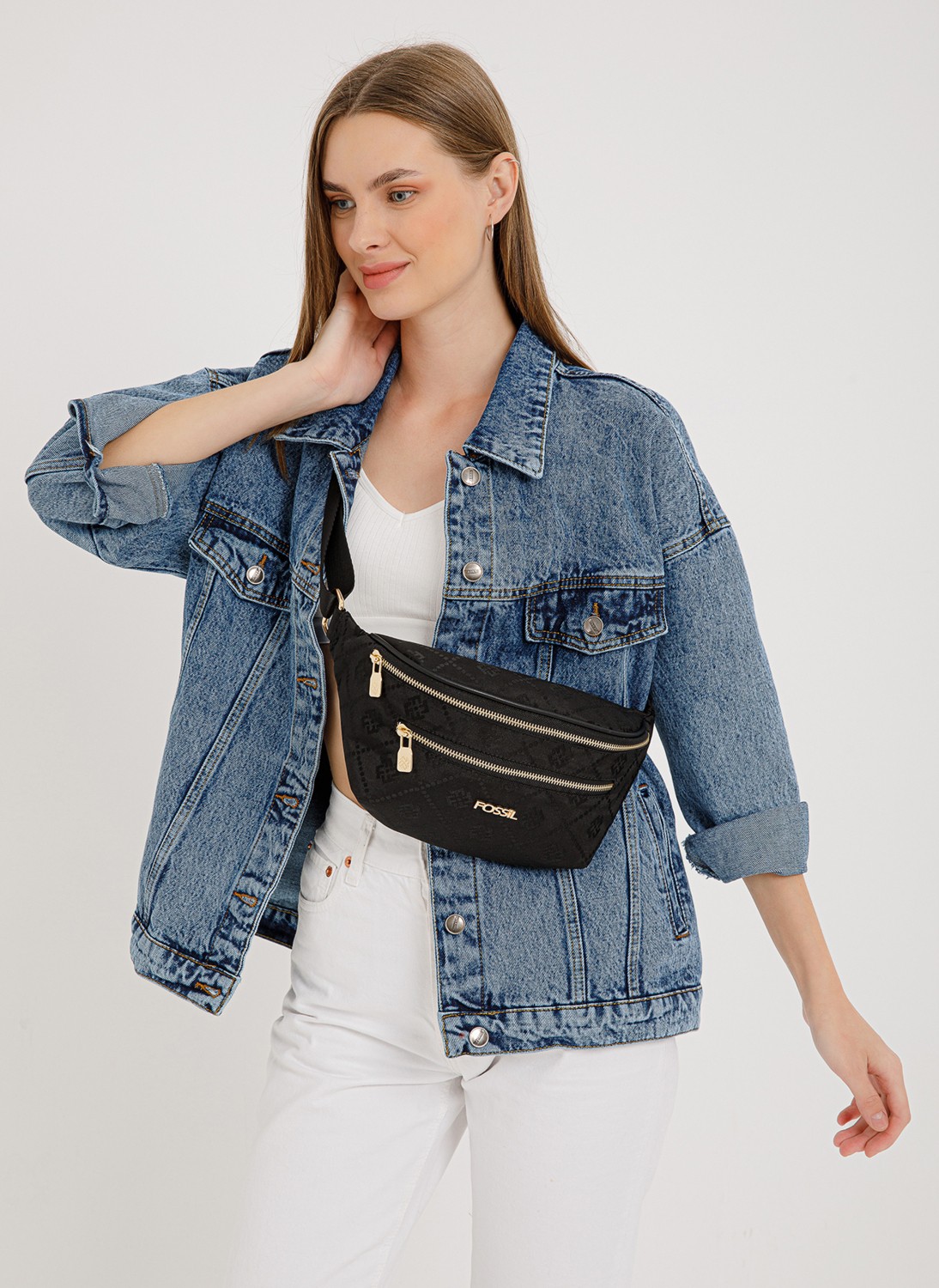 Fossil 34X17X11 Siyah Kadın Bel Çantası 05FS23Y449