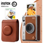 Fujifilm Instax Mini Evo Kahverengi Fotoğraf Makinesi 4 Film Formatı ile Retro Tasarım